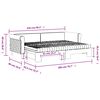 vidaXL Divano Letto Estraibile con Materassi Nero 80x200 cm Velluto