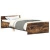vidaXL Giroletto senza Materasso Rovere Fumo 100x200 cm in Truciolato