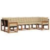 vidaXL Set di divani da esterno con cuscino 7 pcs Naturale e Beige
