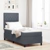 vidaXL Letto a molle con materasso Grigio scuro 80 x 200 cm Velluto