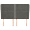 vidaXL Testiera ad Orecchio GrigioScuro 147x23x118/128cm in Velluto
