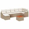vidaXL Set Divano da Giardino 8 pcs Beige e bianco