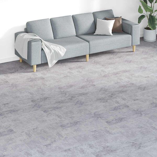 vidaXL Tavole per Pavimenti 18 pcs Grigio 5,26 m&sup2; PVC