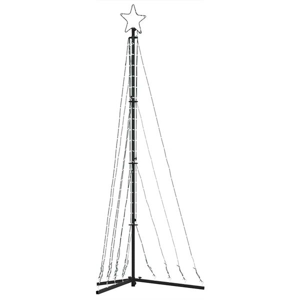 vidaXL Albero di Natale a LED 339 LED Bianco Freddo 182 cm