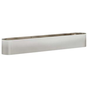 vidaXL Letto rialzato da giardino Acciaio Inox 280 x 40 x 40 cm