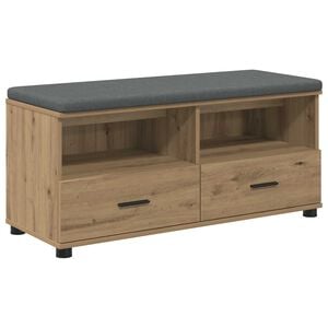 vidaXL Panca per ingresso Rovere Artigianale 100 x 38 x 46 cm