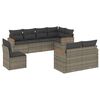 vidaXL Set Divano da Giardino 8 pz con Cuscini Grigio in Polyrattan