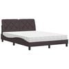vidaXL Letto con Materasso Marrone Scuro 140x200cm Tessuto