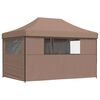 vidaXL Tenda Party Marrone 279 x 410 x 315 cm Tessuto Oxford