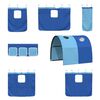 vidaXL Struttura del letto loft per bambini Nero e Blu 74,5 x 190 cm