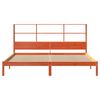 vidaXL Letto Libreria senza Materasso Marrone Cera 200x200 cm in Pino