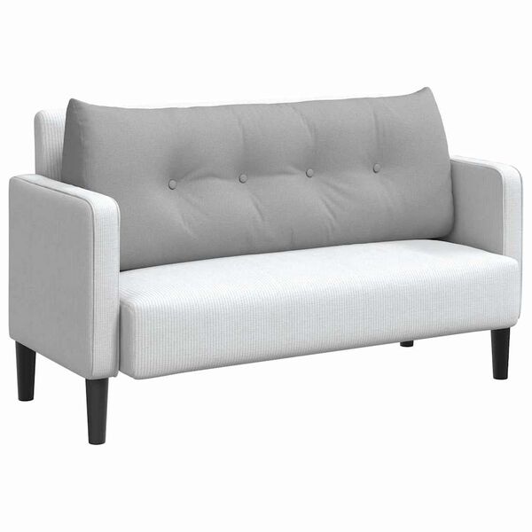 vidaXL Cuscino per Schiena Grigio Nuvola 120 x 24 x 50 cm Tessuto