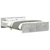 vidaXL Giroletto con Testiera e Pediera Grigio Cemento 135x190 cm