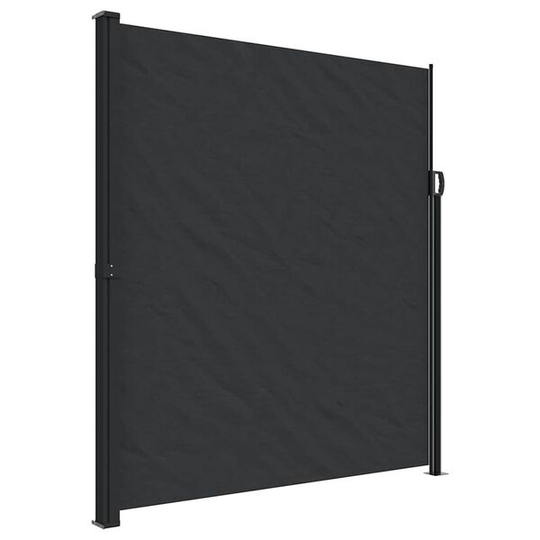 vidaXL Tenda da Sole Laterale Retrattile Nera 220x300 cm