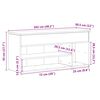 vidaXL Scarpiera Legno Antico 102x30,5x45 cm in Legno Multistrato