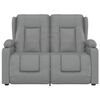 vidaXL Divano Massaggio 2 Posti con Portabicchieri Grigio Similpelle