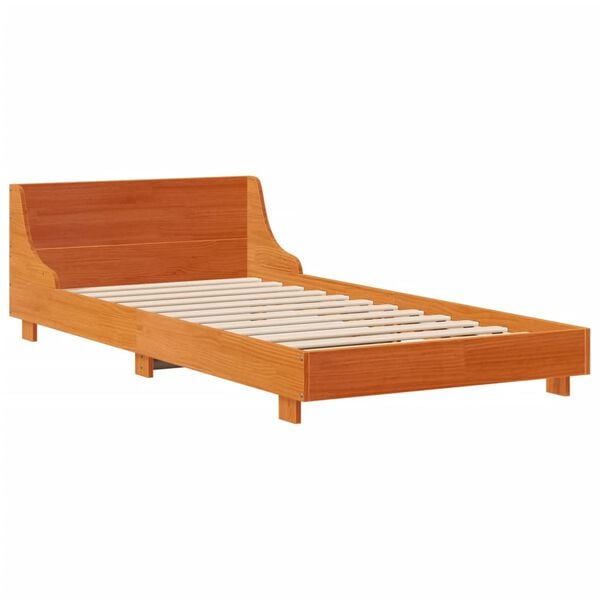vidaXL Letto senza Materasso Marrone Cera 100x200 cm in Legno di Pino