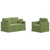 vidaXL Divano 2 pcs Verde chiaro 138 x 78 x 80 cm Velluto