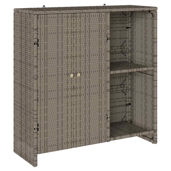 vidaXL Armadio con lo scaffale Grigio 100 x 36 x 102 cm Rattan
