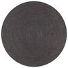 vidaXL Tappeto Lavorato a Mano in Juta Rotondo 120 cm Grigio Scuro