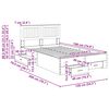 vidaXL Struttura del letto con testiera Rovere Sonoma 135 x 190 cm