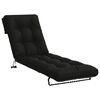 vidaXL Cuscino per Lettino VIANEN 100% Poliestere Nero 200 x 50 x 8 cm