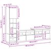 vidaXL Unit&agrave; TV da Parete 4 pcs Legno vecchio Legno multistrato