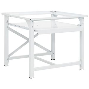 vidaXL Supporto Lavatrice e Asciugatrice con Mensola Estraibile Bianco