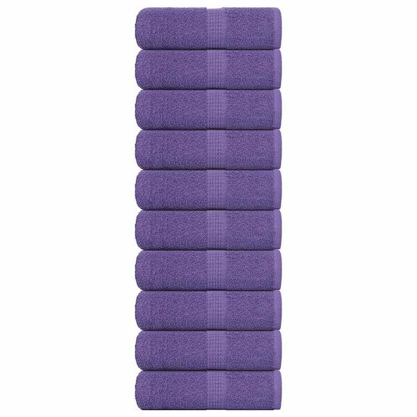 vidaXL Asciugamani per ospiti FROGN 10 pz Viola 30x50 cm 360 g/m&sup2;