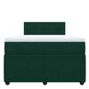 vidaXL Giroletto a Molle con Materasso Verde Scuro 120x190 cm Velluto