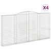 vidaXL Cesti Gabbioni ad Arco 4 pz 400x30x200/220 cm Ferro Zincato