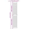 vidaXL Porta per Armadio con porta 4 pcs Naturale 140.5 x 2 x 59.5 cm