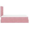 vidaXL Struttura Letto Pouf con Materasso Rosa 120x200 cm Velluto