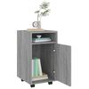 vidaXL Mobiletto con Ruote Grigio Sonoma 33x38x60 cm Legno Multistrato