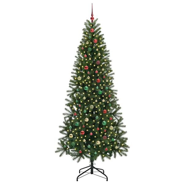 vidaXL Albero di Natale artificiale con 300 LED Verde 240 cm PE e PVC