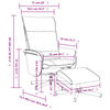 vidaXL Poltrona Reclinabile con Poggiapiedi Grigia in Similpelle
