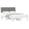 vidaXL Letto con Testiera Rivestita Grigio chiaro 160 x 200 cm