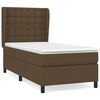 vidaXL Giroletto a Molle con Materasso Marrone Scuro 100x200cm Tessuto