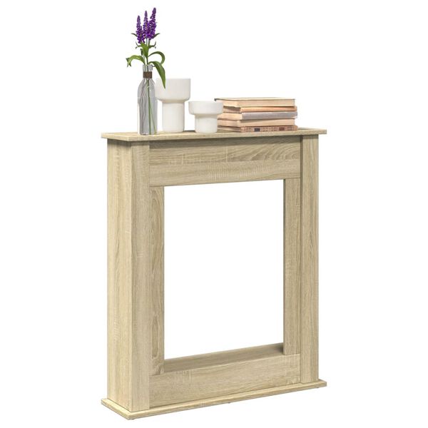 vidaXL Cornice per Camino Rovere Sonoma 75x20x87,5 cm in Truciolato