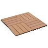 vidaXL Piastrella per Decking 11 pcs Teak riciclato 30 x 30 cm WPC