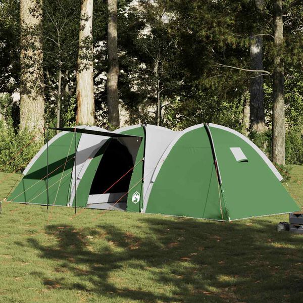 vidaXL Tenda da Campeggio a Cupola per 8 Persone Verde Impermeabile