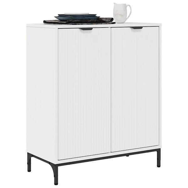 vidaXL Credenza Bianco Lucido 69,5 x 33 x 82 cm Legno multistrato