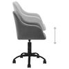 vidaXL Sedie da Pranzo Girevoli 2 pz Grigio Chiaro in Tessuto