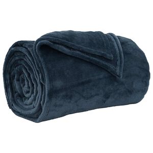 vidaXL Coperta Blu navy 130 x 150 cm Panno