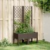 vidaXL Fioriera da Giardino con Traliccio Marrone 80x40x142 cm in PP