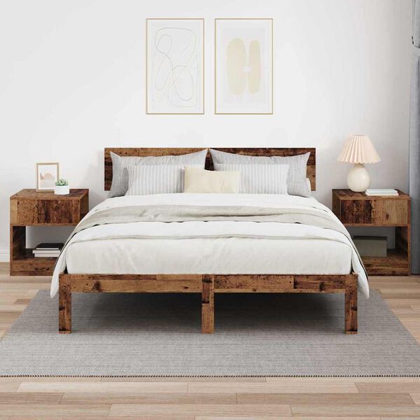 vidaXL Tavolino 2 pcs Legno vecchio 40,5 x 40 x 45 cm