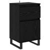 vidaXL Credenza Rovere nero 35 x 40 x 70 cm Legno ingegnerizzato