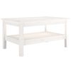 vidaXL Tavolino da Salotto Bianco 80x50x40 cm Legno Massello di Pino
