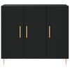 vidaXL Credenza Nera 90x34x80 cm in Legno Multistrato