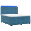vidaXL Letto box spring con materasso Blu 140 x 190 cm Velluto